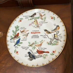Canadian songbirds plate